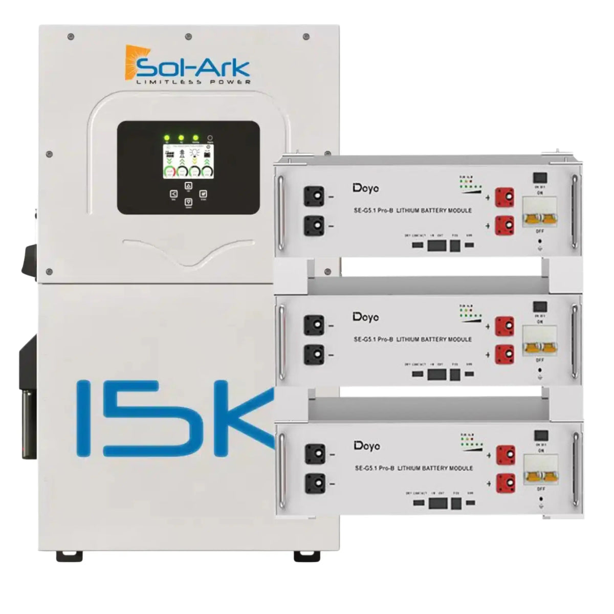 Sol-Ark All-in-one Hybrid Inverter + Deye Modular Battery ESS Combo | UL 1973 & UL9540A | 10 Year Warranty Deye & Sol-Ark