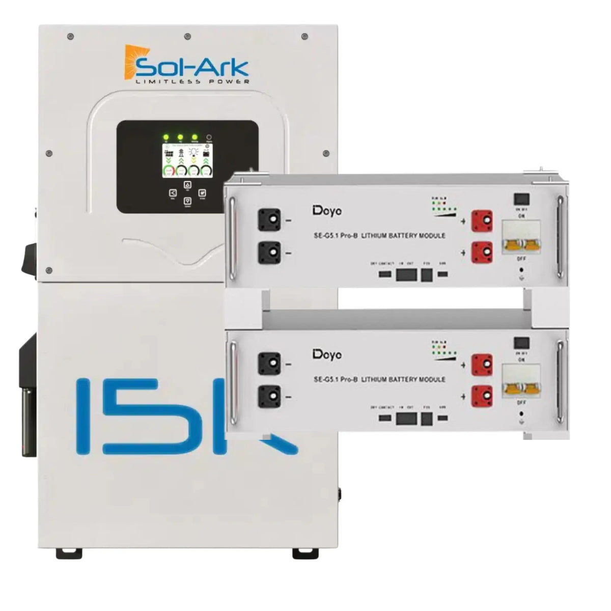Sol-Ark All-in-one Hybrid Inverter + Deye Modular Battery ESS Combo | UL 1973 & UL9540A | 10 Year Warranty Deye & Sol-Ark