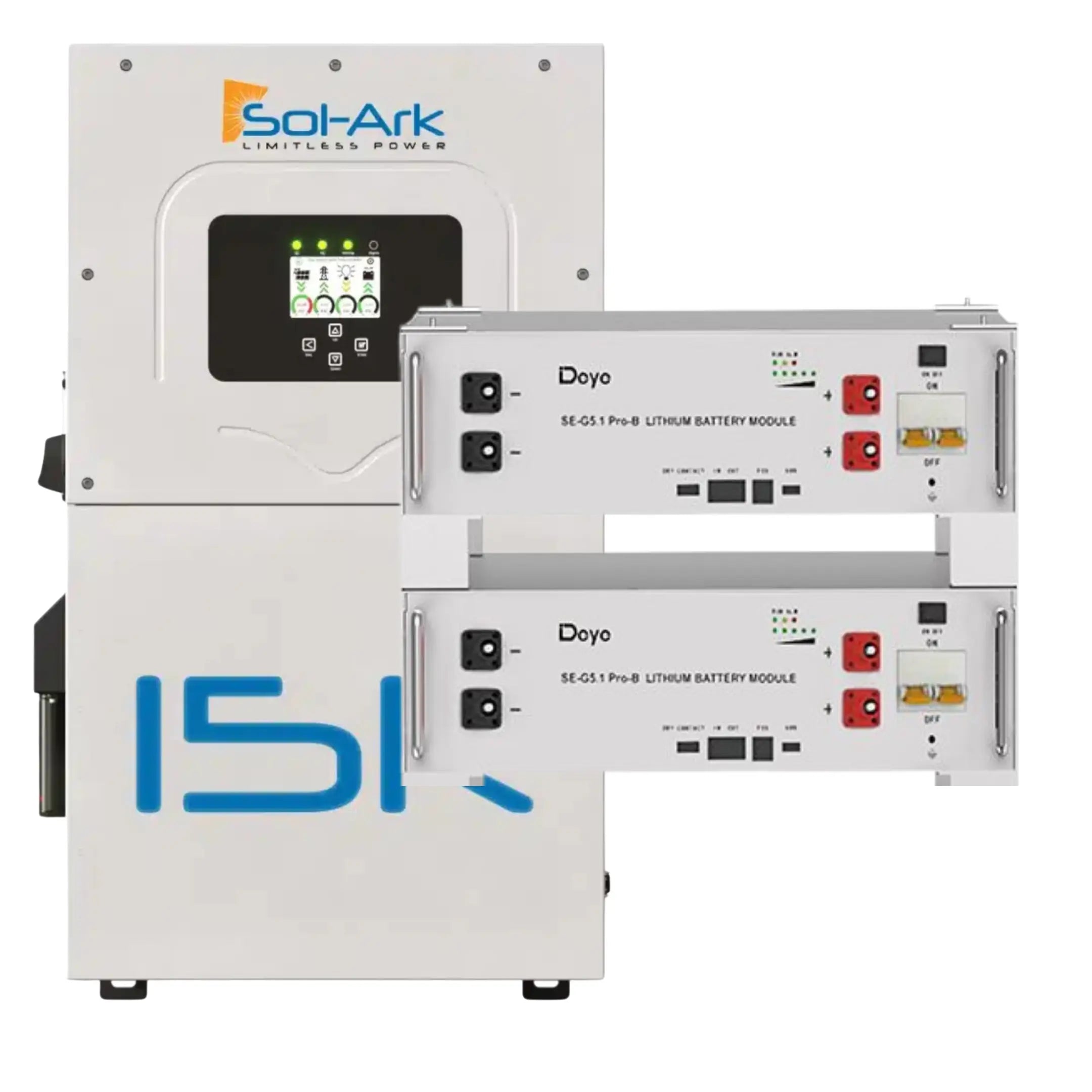 Sol-Ark All-in-one Hybrid Inverter + Deye Modular Battery ESS Combo | UL 1973 & UL9540A | 10 Year Warranty Deye & Sol-Ark