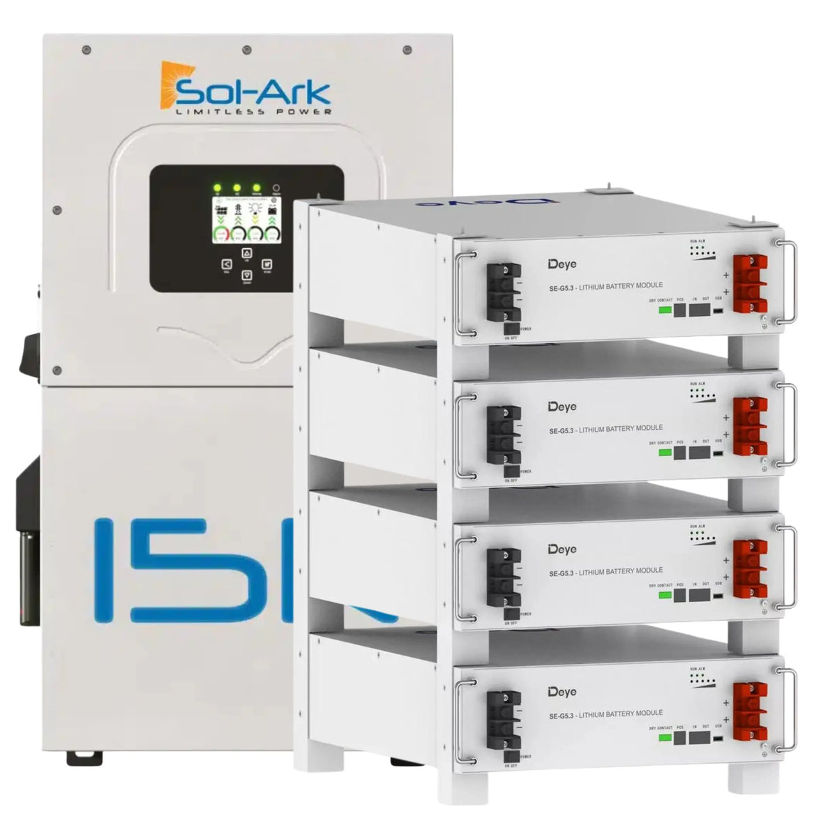 Sol-Ark All-in-one Hybrid Inverter + Deye Modular Battery ESS Combo | UL 1973 & UL9540A | 10 Year Warranty Deye & Sol-Ark