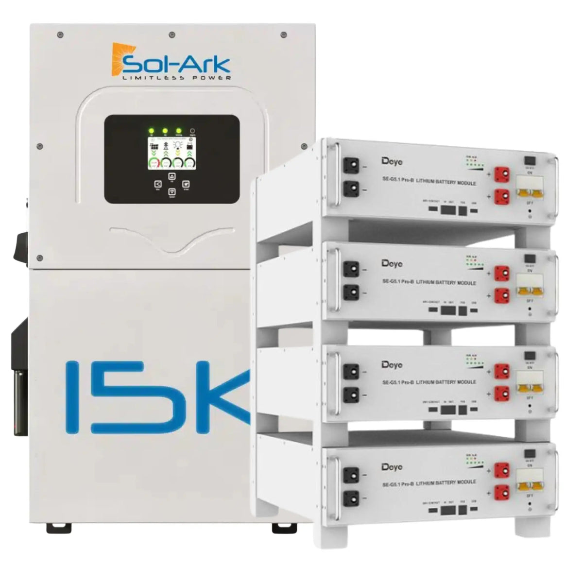 Sol-Ark All-in-one Hybrid Inverter + Deye Modular Battery ESS Combo | UL 1973 & UL9540A | 10 Year Warranty Deye & Sol-Ark