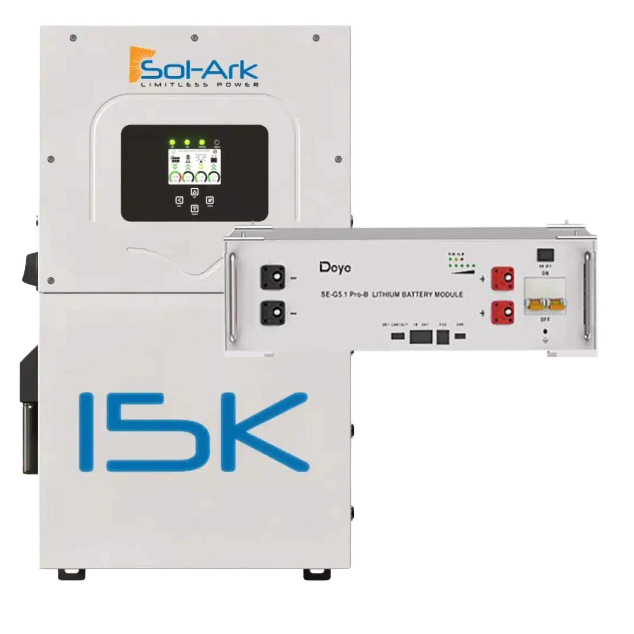 Sol-Ark All-in-one Hybrid Inverter + Deye Modular Battery ESS Combo | UL 1973 & UL9540A | 10 Year Warranty Deye & Sol-Ark