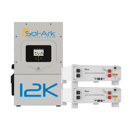 Sol-Ark All-in-one Hybrid Inverter + Deye Modular Battery ESS Combo | UL 1973 & UL9540A | 10 Year Warranty Deye & Sol-Ark