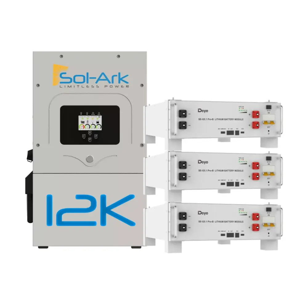Sol-Ark All-in-one Hybrid Inverter + Deye Modular Battery ESS Combo | UL 1973 & UL9540A | 10 Year Warranty Deye & Sol-Ark