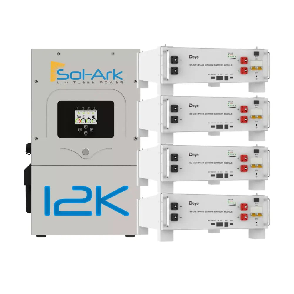 Sol-Ark All-in-one Hybrid Inverter + Deye Modular Battery ESS Combo | UL 1973 & UL9540A | 10 Year Warranty Deye & Sol-Ark