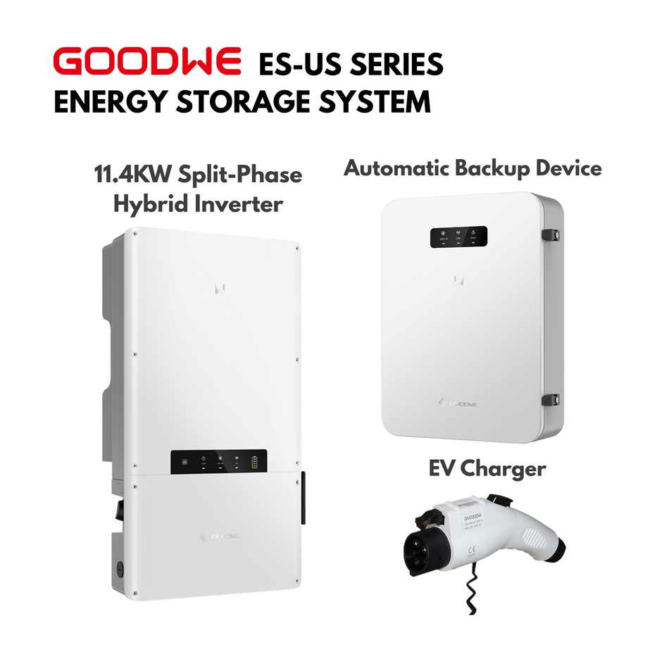 GoodWe ES-US Hybrid Inverter 11.4KW | Split Phase | up to 4MPPTs & Smart Backup & EV Charging System