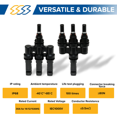 1000V PV T Branch Connector Pair SSS