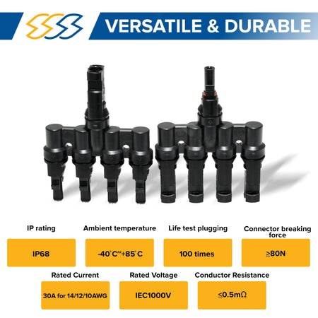 1000V PV T Branch Connector Pair SSS