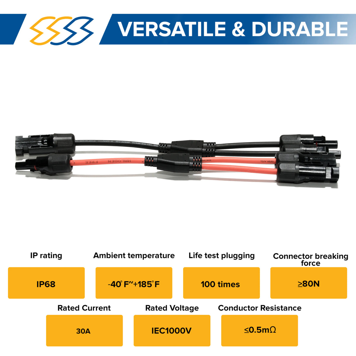 PV 1-to-2 Y Split Connector Pair (1 Pair/Pack) SSS